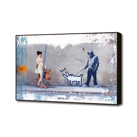 Casimir, Haring and Banksy (40"W x 28"H x 2"D)