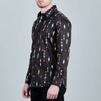 Ghost Dance Ikat Long-Sleeve Button-Down Shirt // Black (XL)