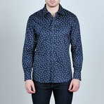 Longhorn Long-Sleeve Button-Down Shirt // Blue (XL)