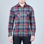 Flannel // Blue + Green + Red (S)