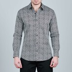 Tombstone Regulator Long-Sleeve Button-Down Shirt // Black + White (XL)