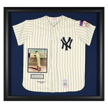 Mickey Mantle // Autographed Display // New York Yankees Jersey