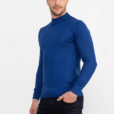 Calgary Turtleneck Sweater // Sax Blue (Small)