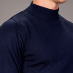 Calgary Turtleneck Sweater // Navy Blue (Small)