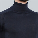 Turtleneck Sweater // Navy Blue (Small)