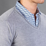 V-Neck Sweater // Gray (Small)