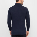 Raines Turtleneck Sweater // Navy Blue (Small)