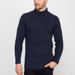 Raines Turtleneck Sweater // Navy Blue (Small)