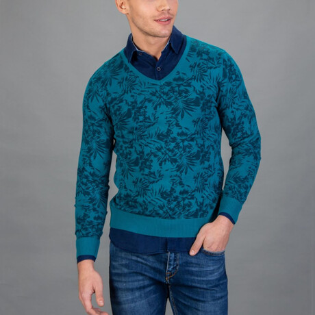 Victory Sweater // Blue (Small)