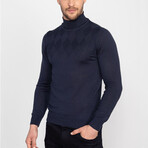 Renna Turtleneck Sweater // Navy Blue (X-Small)