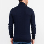 Lisbon Turtleneck Sweater // Navy Blue (Small)