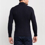 Togo Turtleneck Sweater // Navy Blue (Small)