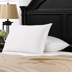 100% Cotton Dobby Windowpane FIRM Pillow // Set of 2 (Standard)