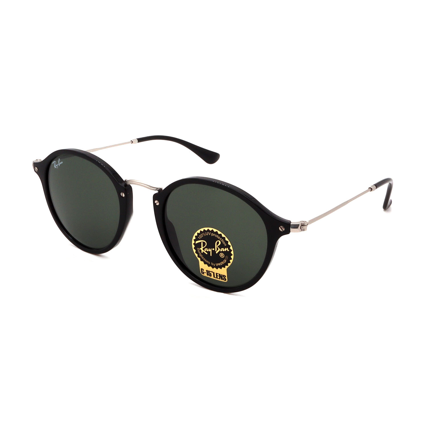 Unisex Round RB2447-901 Sunglasses // Black - Ray-Ban® - Touch of Modern