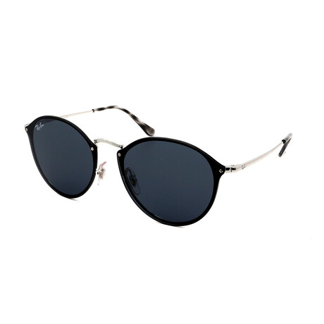 Ray-Ban Unisex Oval RB3574N-387 Sunglasses // Black + Silver