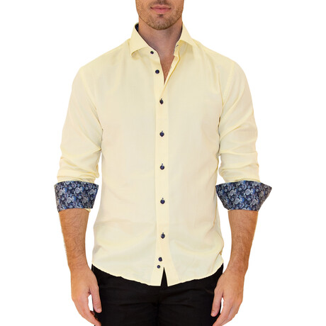 Peter Long Sleeve Button Up Shirt // Yellow (XS)
