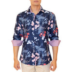 Mathieu Long Sleeve Button Up Shirt // Navy (2XL)