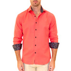 Julian Long Sleeve Button Up Shirt // Fuchsia (XS)