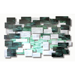 "Malachite" Glass and Metal Wall Sculpture (Small)