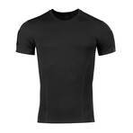 Poly Solid T-shirt // Black (M)
