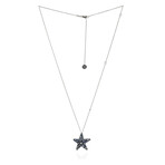 Pasquale Bruni Orione 18k White Gold Diamond + Sapphire Necklace // Store Display