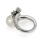 Mikimoto 18k White Gold Diamond + South Sea Pearl Cocktail Ring // Ring Size 6.5 // Store Display