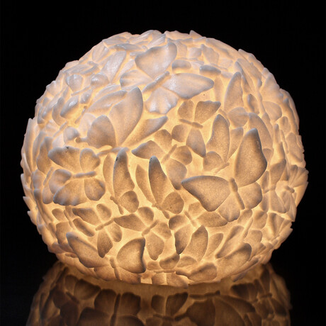 Cast Resin Butterfly Sphere Lamp // Small