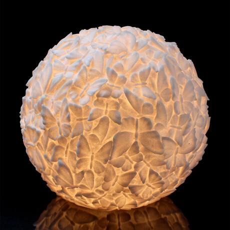 Cast Resin Butterfly Sphere Lamp // Large