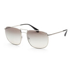 Men's PR52TS-1AP4S160 Sunglasses // Matte Silver + Gradient Gray