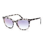 Women's PR03XS-51072553 Sunglasses // Gray Havana + Clear Gradient Blue Mirror