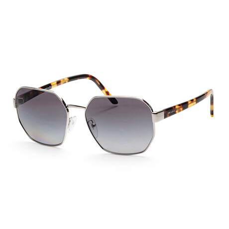 Men's PR54XS-1BC5W159 Polarized Sunglasses // Silver + Polar Gray Gradient