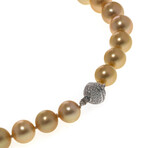 Assael 18k White Gold + Diamond + Pearl Necklace // 18.5"