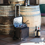 Cellar 6-Bottle Wine Carrier + Cooler Tote with Trolley