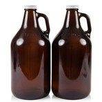 Insulated Double Growler Tote + Two 64oz Glass Growlers