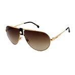 Men's // 1033/S-J5G- Aviator Sunglasses // Gold + Brown gradient