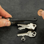 KeySmart Leather Compact Key Holder (Black)
