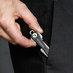 KeySmart Leather Compact Key Holder // Gold (Black)