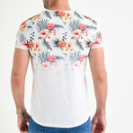 Floral T-Shirt // White (L)