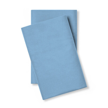 Classic Cool & Crisp 100% Cotton Percale Pillow Case // Cadet Blue // Set of 2 (Standard/Queen)