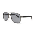 Men's GG0422S Polarized Sunglasses // Ruthenium + Black