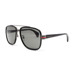 Men's GG0448S Sunglasses // Black + Gray
