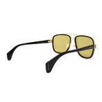 Men's GG0448S Sunglasses // Black + Yellow