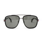 Men's GG0448S Sunglasses // Black + Gray