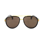 Men's GG0447S Sunglasses // Black + Brown