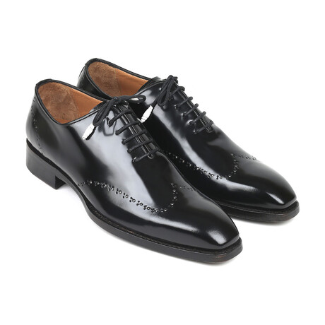 Goodyear Welted Wingtip Oxfords Polished Leather // Black (Euro: 38)