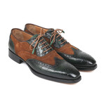 Goodyear Welted Wingtip Oxfords // Brown + Green (Euro: 45)