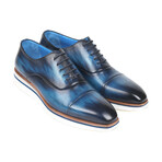 Smart Casual Leather Oxfords // Blue (Euro: 45)