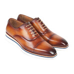 Smart Casual Leather Oxfords // Brown + Camel (Euro: 38)