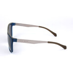 Hugo Boss // Men's 0868 Polarized Sunglasses // Dark Blue + Matte Ruthenium