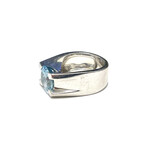 Cartier // 18k White Gold Aquamarine Ring // Ring Size: 5.25 // Pre-Owned